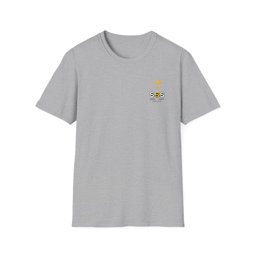 Sober & Saved Society T-Shirt — Faith-Based Recovery Tee
