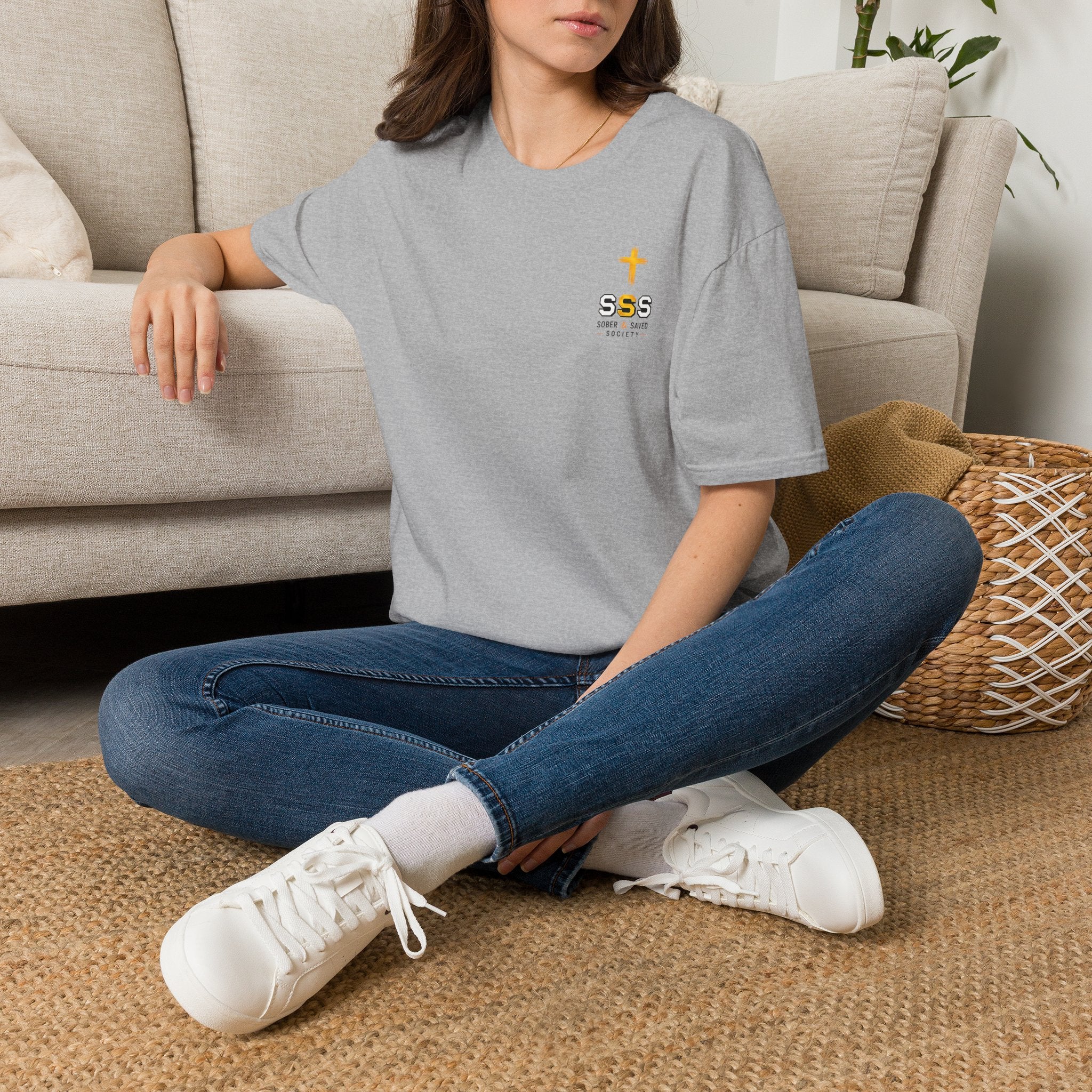 Sober & Saved Society T-Shirt — Faith-Based Recovery Tee