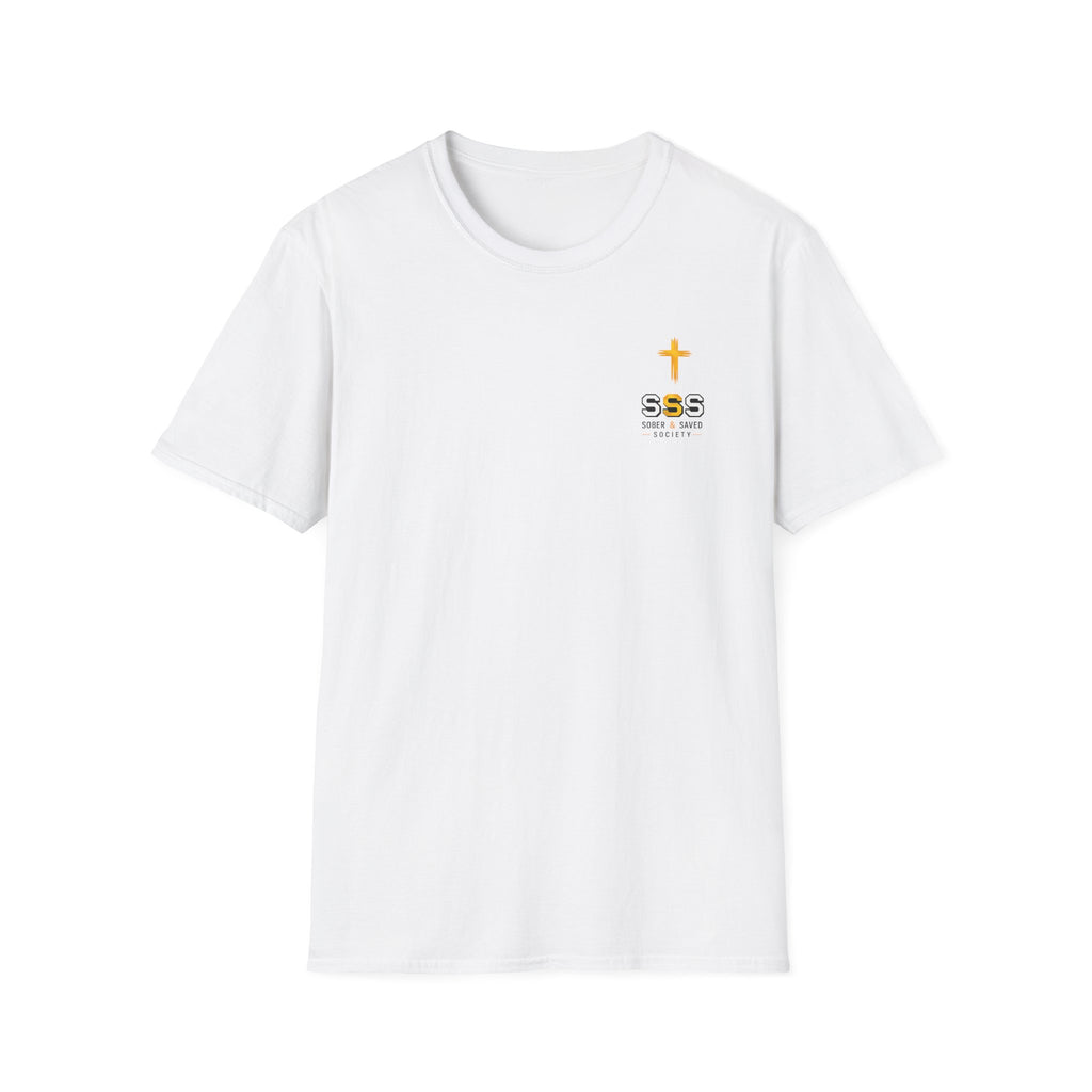 Sober & Saved Society T-Shirt — Faith-Based Recovery Tee