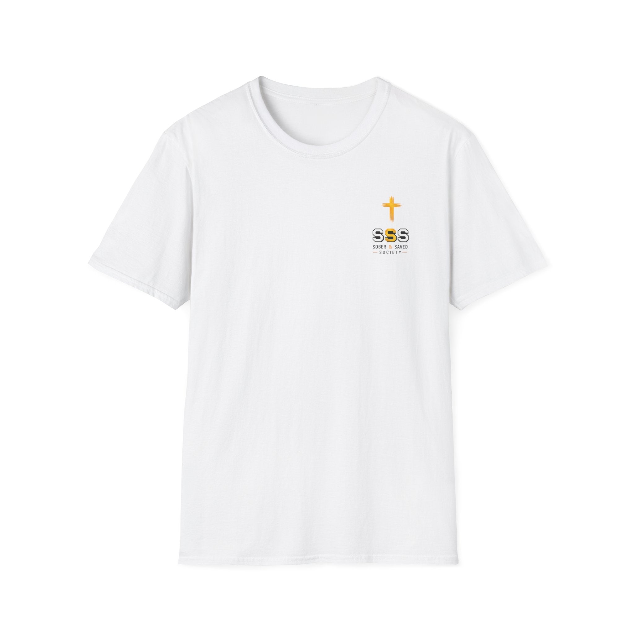 Sober & Saved Society T-Shirt — Faith-Based Recovery Tee