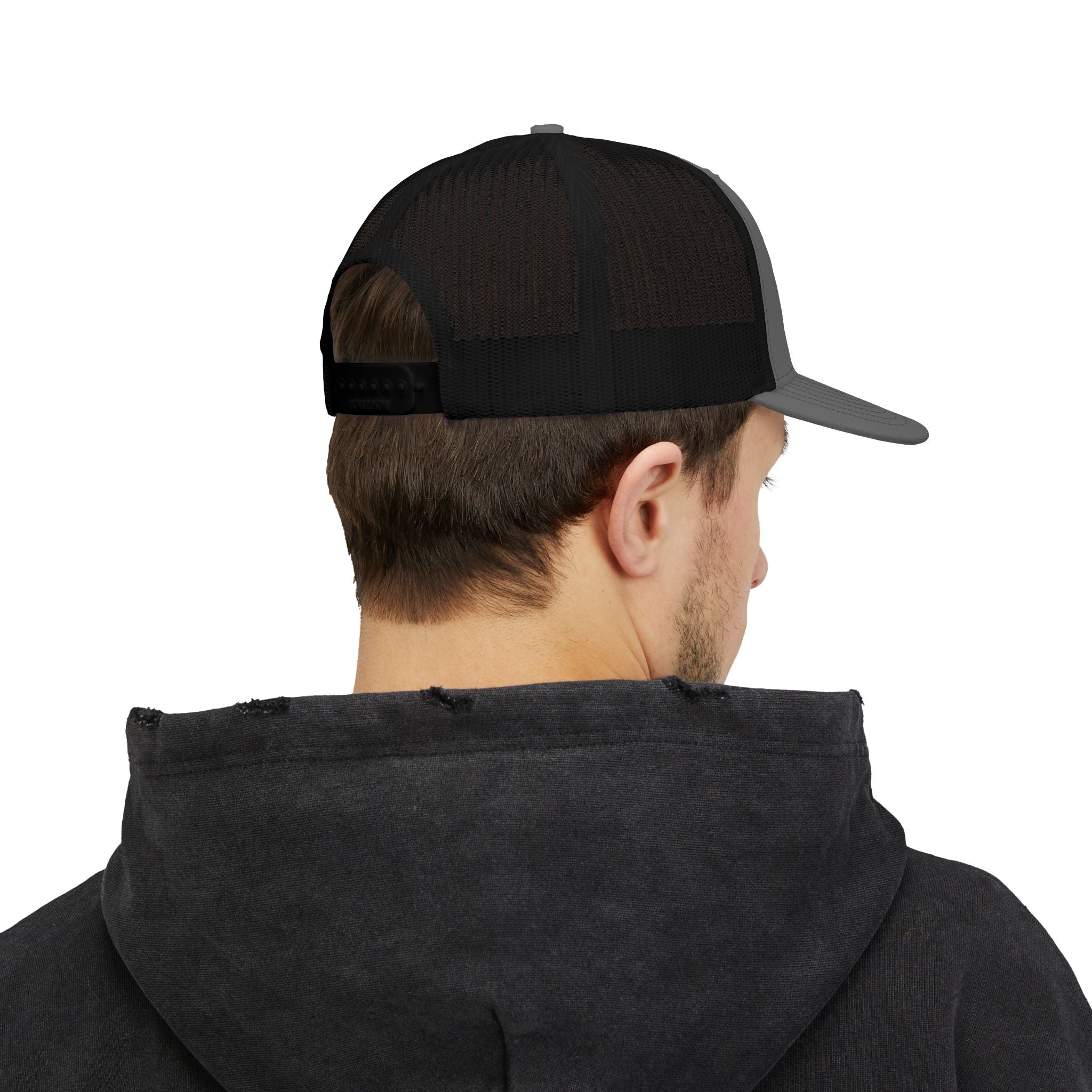 Snapback Trucker Cap — SSS Logo Embroidered Mesh Hat (Street Style, Casual Everyday)